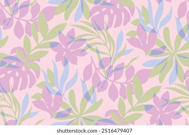 Bela sem emenda folhas padrão no vetor