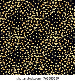 Beautiful seamless night sky pattern with textured stars