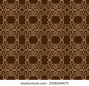 
Beautiful seamless openwork pattern on a brown background