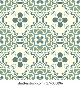 Beautiful seamless ornamental tile background vector illustration
