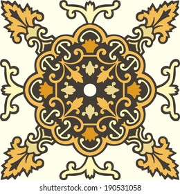 Beautiful seamless ornamental tile background vector illustration