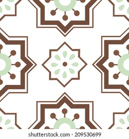 Beautiful seamless ornamental tile background vector illustration