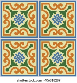 Beautiful seamless ornamental tile background vector illustration