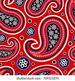 Beautiful seamless paisley vector pattern