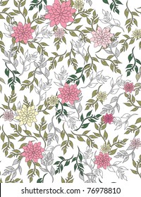 Beautiful seamless pattern about a flower it is possible to fill a contour