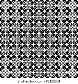 Hermoso patrón impecable con puntos abstractos de floral y polka