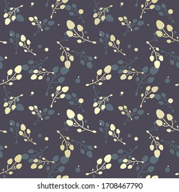 Beautiful seamless pattern with abstract inflorescence. Template for textile print and packaging.