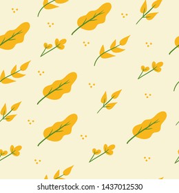 Beautiful seamless pattern with autumn leaves.