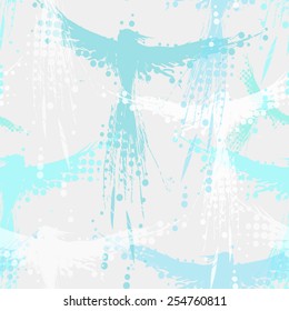 Beautiful seamless pattern with birds. Can be used as background.