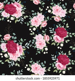 Beautiful seamless pattern blooming floral