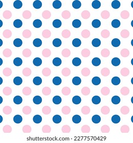 schönes nahtloses Muster, blau-rosa Punkte-Design für Teppiche, Tapeten, Kleidung, Umhüllung, Stoff, Deckel