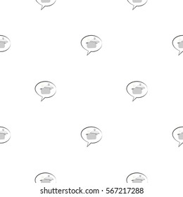 Beautiful seamless pattern of boiling pans