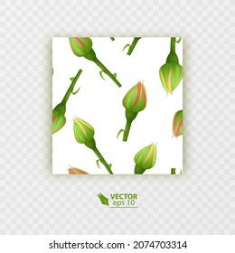 Hermoso patrón sin costura con ramos de flores de rosas rosadas sobre un fondo claro. Bonito elemento de diseño floral de textil. Formato de vector
