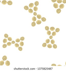 Beautiful Seamless Pattern Bow of Gold color. Perfect for your design, textile, pattern fills, box, posters, cards, web page background etc. Pattern under the mask. Vector.