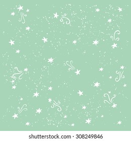 Beautiful seamless pattern of bright starry night