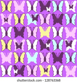 Beautiful seamless pattern with butterflies