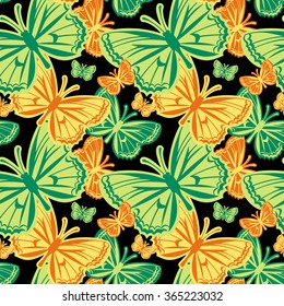 Beautiful seamless pattern with butterflies