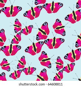 Beautiful seamless pattern with butterflies, it is possible to fill any any contour