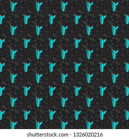 beautiful seamless pattern with cactus. Bright repeated texture with green cactus. natural background with desert plants. trendy vector. modern design. vector illustration. hipster fashion. eps.10