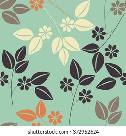 Beautiful seamless pattern with colorful  floral bouquet. Stylish template can be used for wallpaper, cards, web pages, textile, linen, tile and more creative designs.