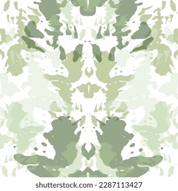 Beautiful seamless pattern of colorful ink blots and splashes. Isolated. Vector illustration