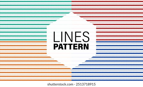 Belo padrão sem emenda com listras coloridas. pinceladas pintadas à mão traçados de pincel, plano de fundo listrado. Ilustração vetorial