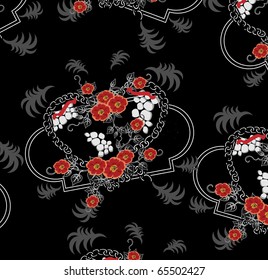 Beautiful seamless pattern with colors and chains, it is possible to fill any any contour