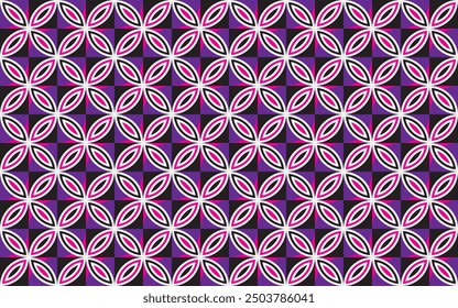Beautiful seamless pattern in combination of shapes and colors for decoration, background, fabric, wallpaper, tiles, etc