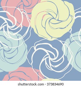Beautiful seamless pattern with cute roses. Elegant texture with flowers and cute background for linen, design fabric, textile and more creative ideas.