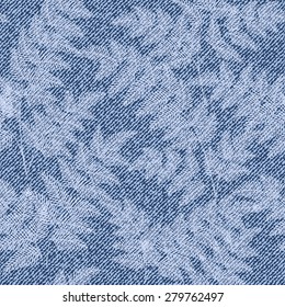 Beautiful seamless pattern with denim jeans background