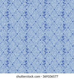 Beautiful seamless pattern with denim jeans background