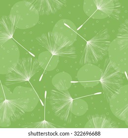 Beautiful seamless pattern design with dandelion seeds