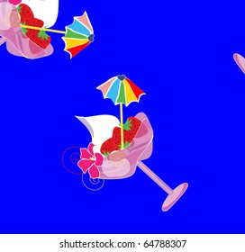 Beautiful seamless pattern  a dessert, it is possible to fill any any contour