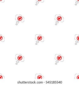 Beautiful seamless pattern of dialog boxes with a picture