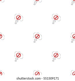 Beautiful seamless pattern of dialog boxes with a picture