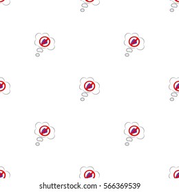 Beautiful seamless pattern of dialog boxes with a picture