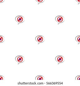 Beautiful seamless pattern of dialog boxes with a picture