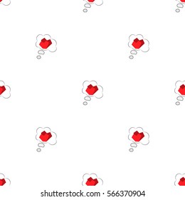 Beautiful seamless pattern of dialog boxes with a picture