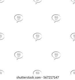 Beautiful seamless pattern of dialog boxes with a picture