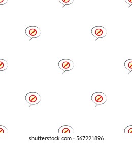 Beautiful seamless pattern of dialog boxes with a picture