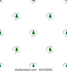 Beautiful seamless pattern of dialog boxes with a picture