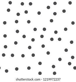 Beautiful Seamless pattern with dots small polka are black color. Vector. Perfect for your design. 