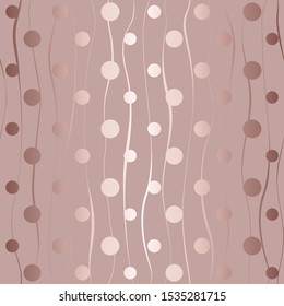 Beautiful seamless pattern. Elegant delicate background. Modern stylish texture wavy twist, circle. Repeating line wave, dot. Abstract design for interior, fabric, wallpaper, wrapping paper, gift wrap