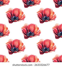 Beautiful seamless pattern featuring vibrant  flowers in full bloom. Perfect for fabric, wallpaper, and stationery designs. Rich colors and intricate details enhance its artistic charm.