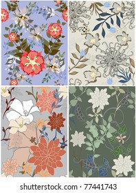 Beautiful seamless pattern a floral