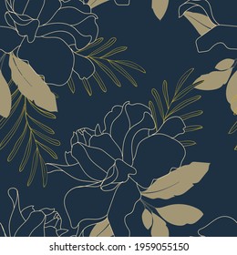 Beautiful seamless pattern with floral background.