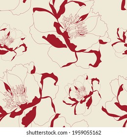 Beautiful seamless pattern with floral background.