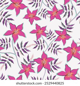 Beautiful seamless pattern with floral background.