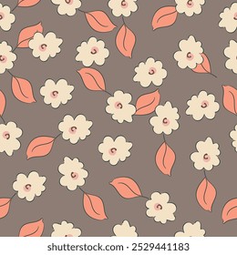 Beautiful seamless pattern with floral background.