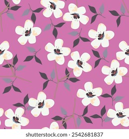 Padrão perfeito bonito com fundo floral.
